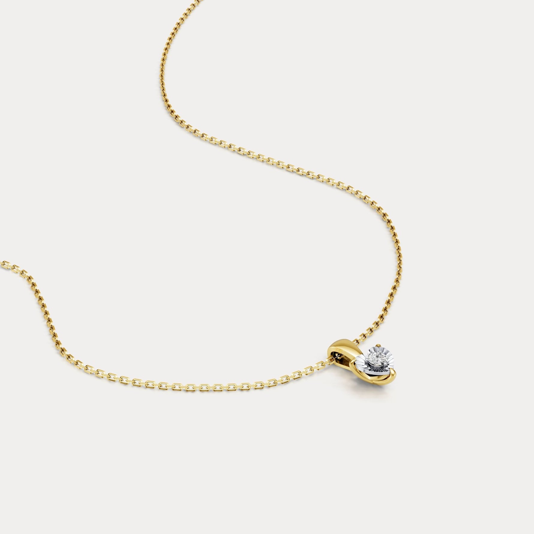 Sterling Silver Round Lab - Grown Diamond Pendant Necklace - Necklaces