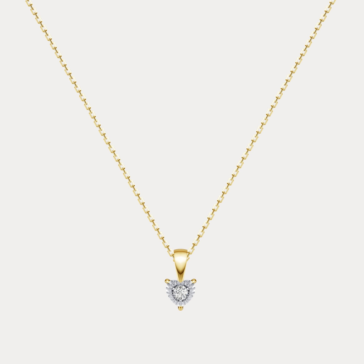 Sterling Silver Round Lab - Grown Diamond Pendant Necklace - Necklaces