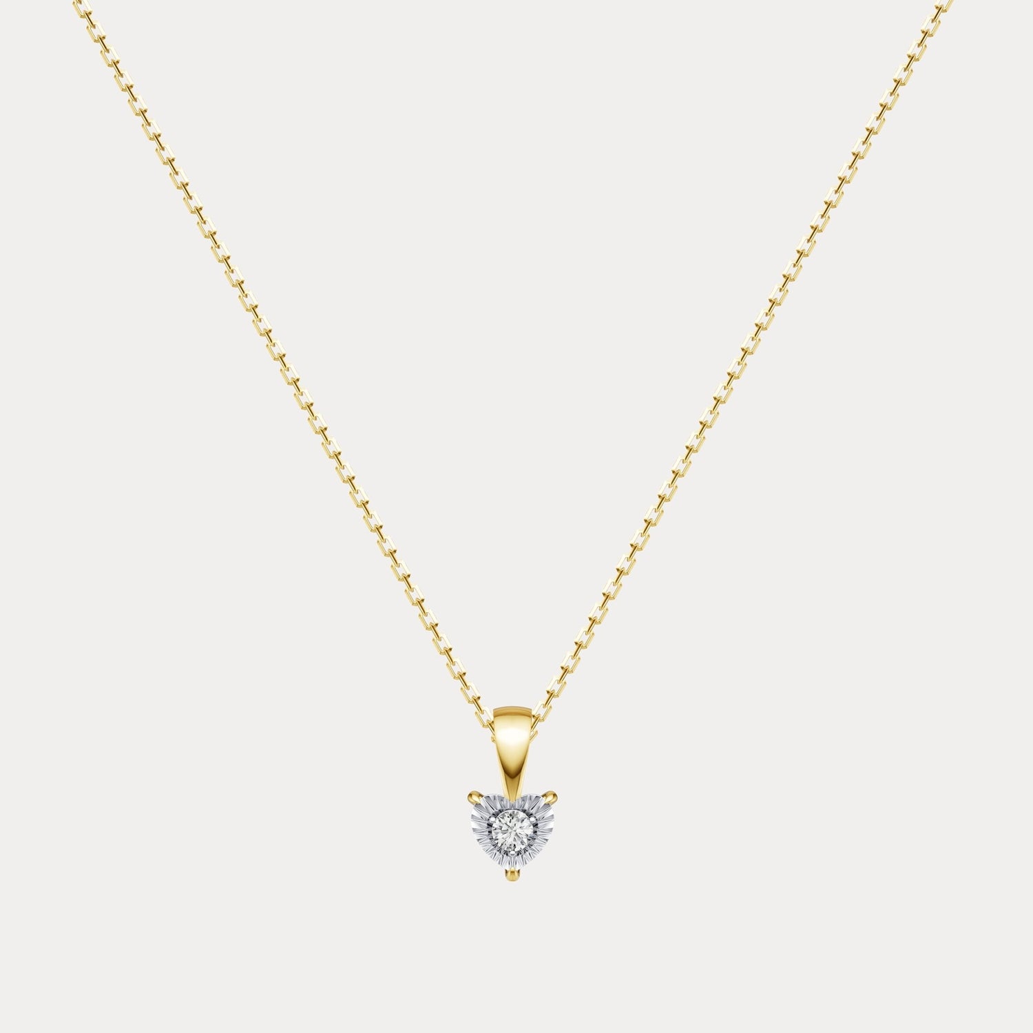 Sterling Silver Round Lab - Grown Diamond Pendant Necklace - Necklaces
