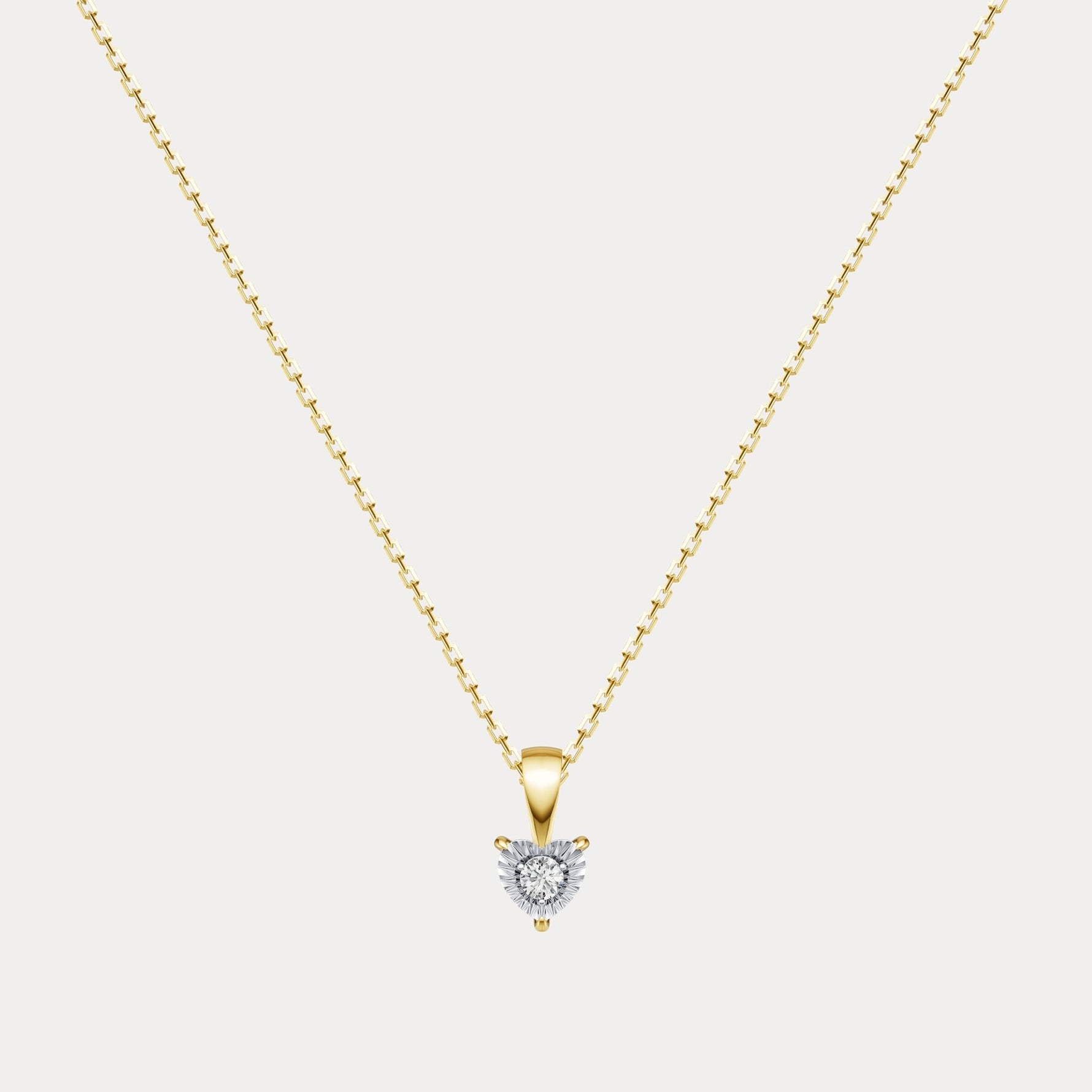 Sterling Silver Round Lab - Grown Diamond Pendant Necklace - Necklaces