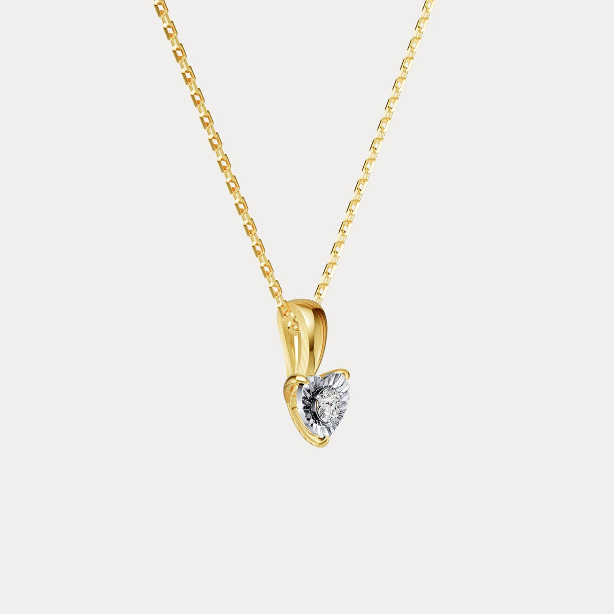 Sterling Silver Round Lab - Grown Diamond Pendant Necklace - Necklaces