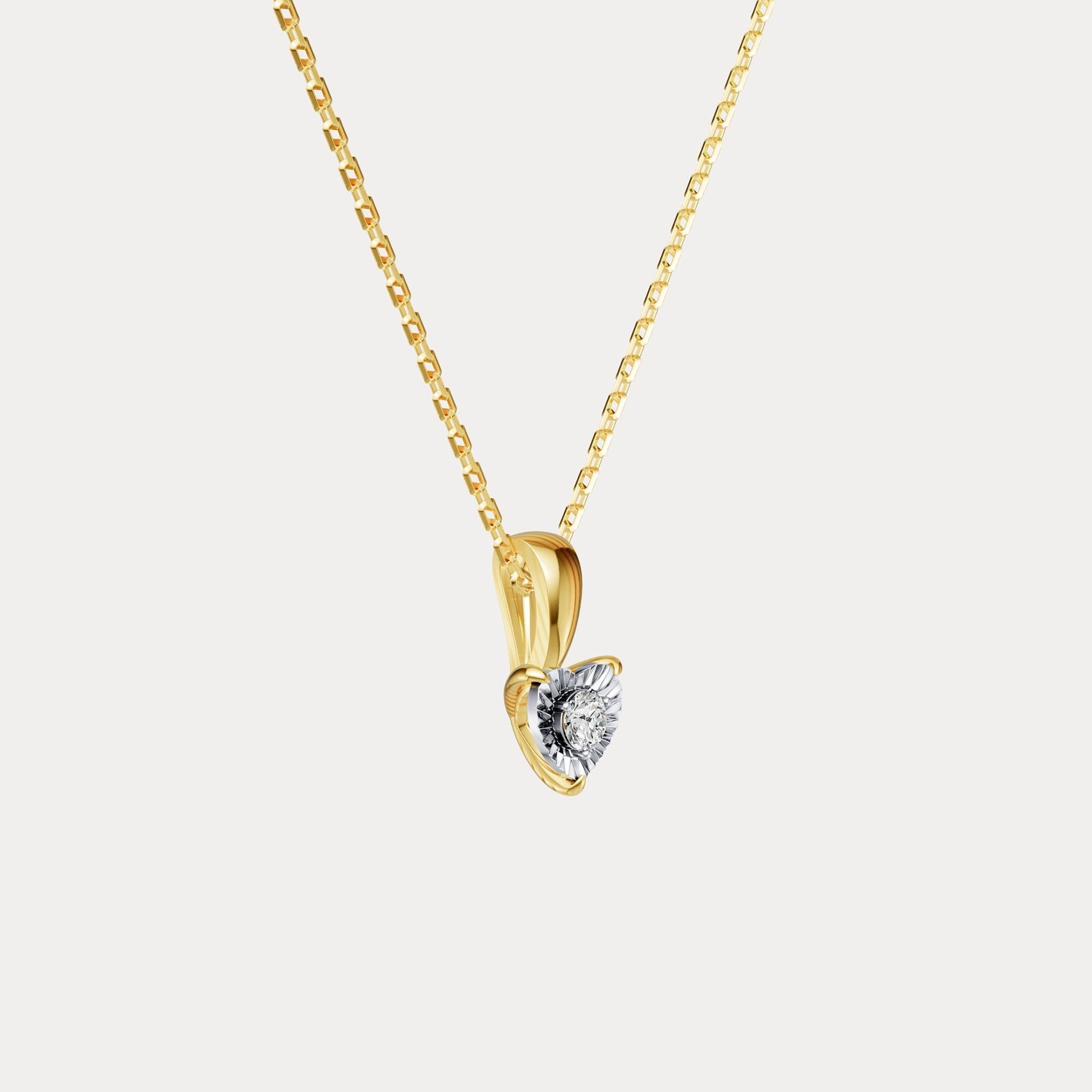 Sterling Silver Round Lab - Grown Diamond Pendant Necklace - Necklaces