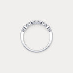 Round Lab - Grown Diamond Wave Half Eternity Ring in Sterling Silver - Rings
