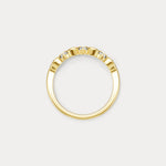 Round Lab - Grown Diamond Wave Half Eternity Ring in Sterling Silver - Rings
