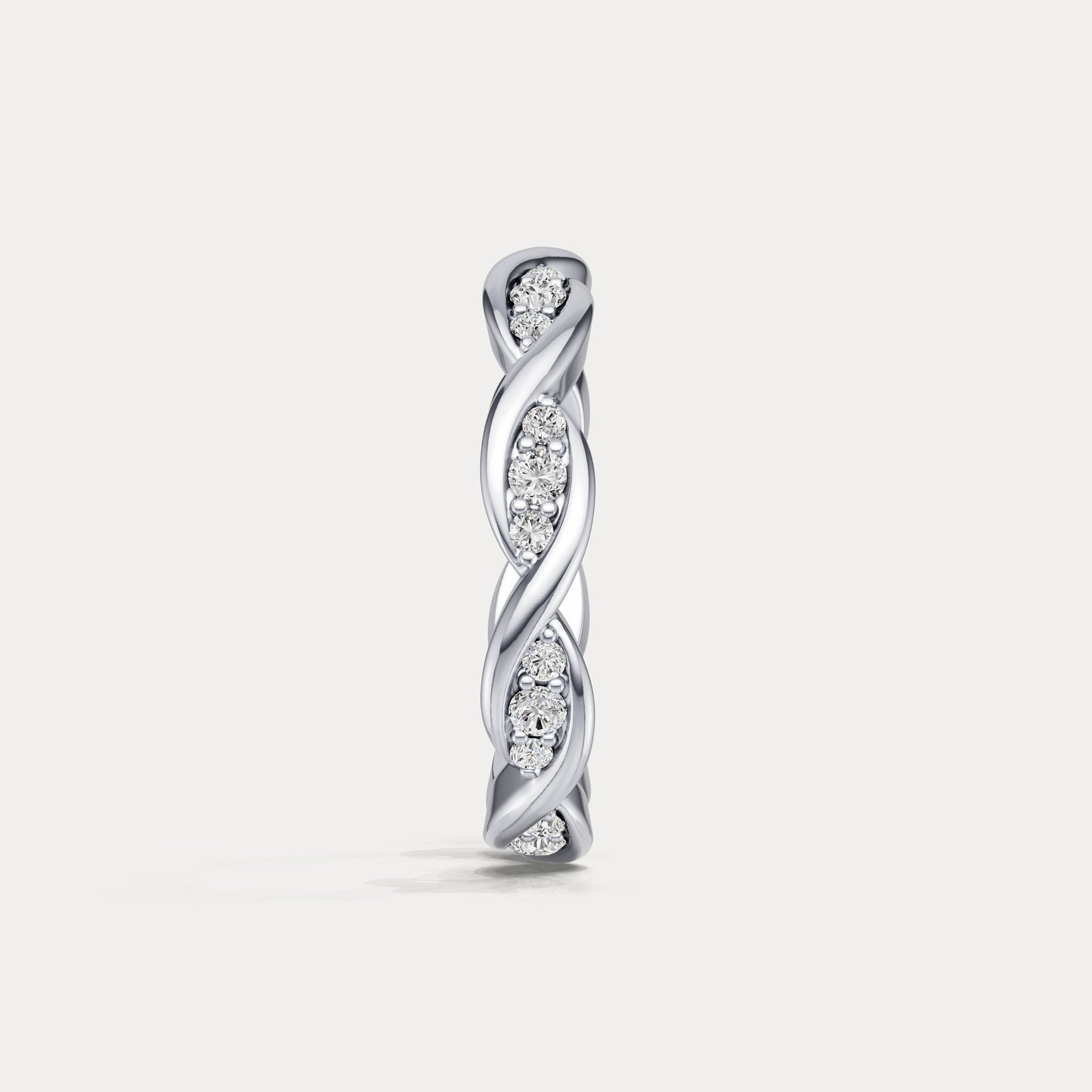 Round Lab - Grown Diamond Interwoven Band Ring in Sterling Silver - Rings