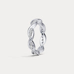 Round Lab - Grown Diamond Interwoven Band Ring in Sterling Silver - Rings