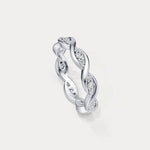 Round Lab - Grown Diamond Interwoven Band Ring in Sterling Silver - Rings