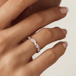 Round Lab - Grown Diamond Interwoven Band Ring in Sterling Silver - Rings