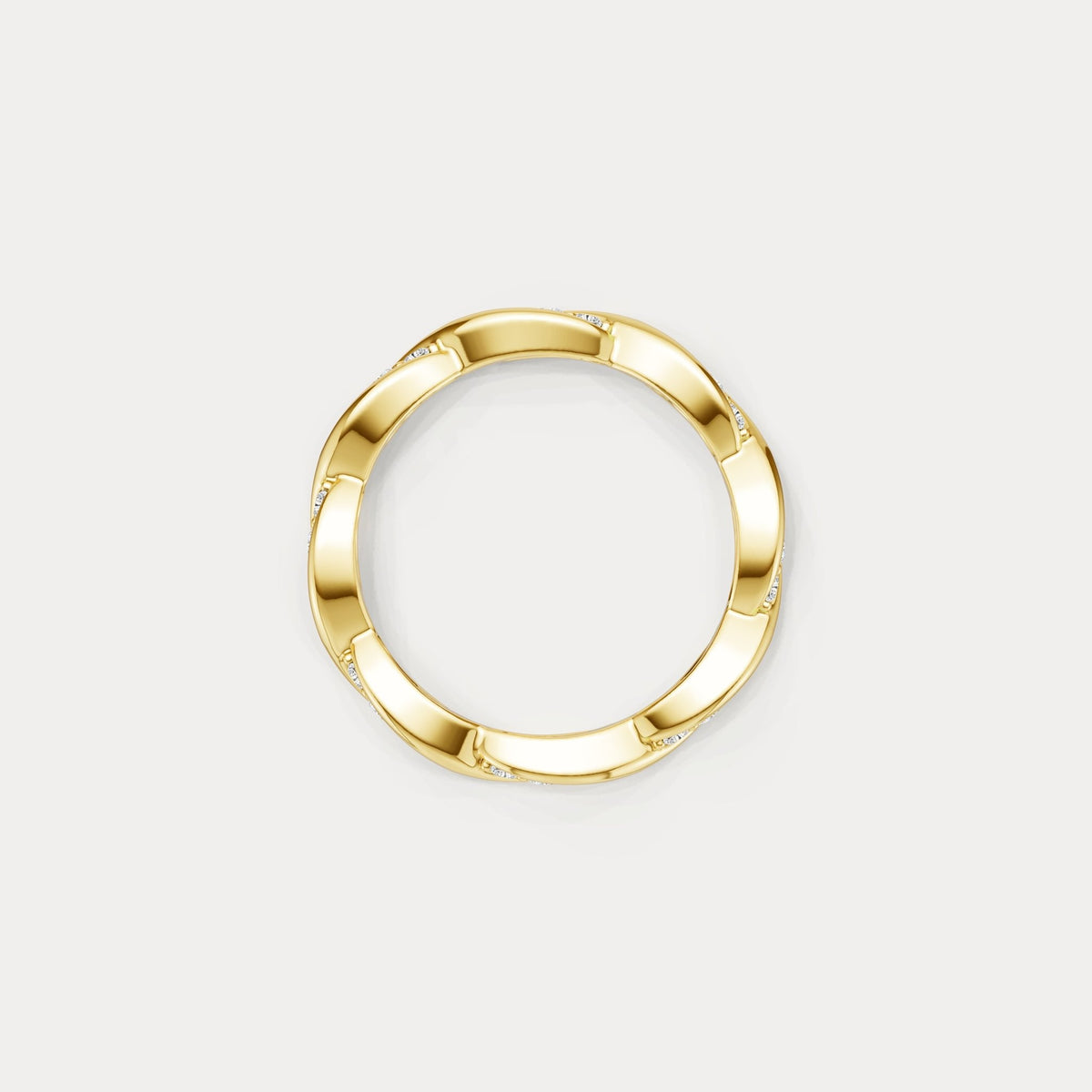 Round Lab - Grown Diamond Interwoven Band Ring in Sterling Silver - Rings