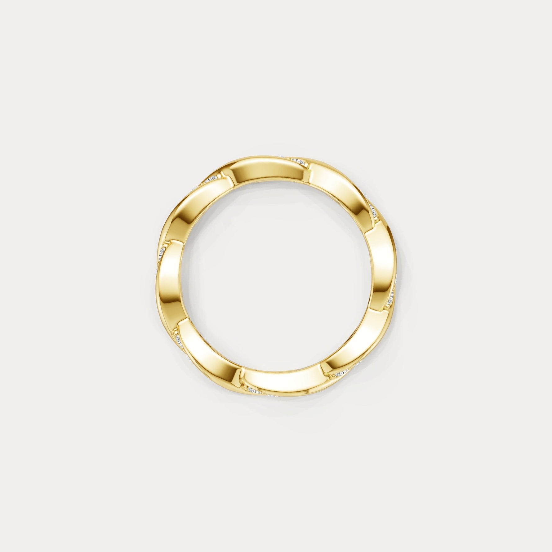 Round Lab - Grown Diamond Interwoven Band Ring in Sterling Silver - Rings