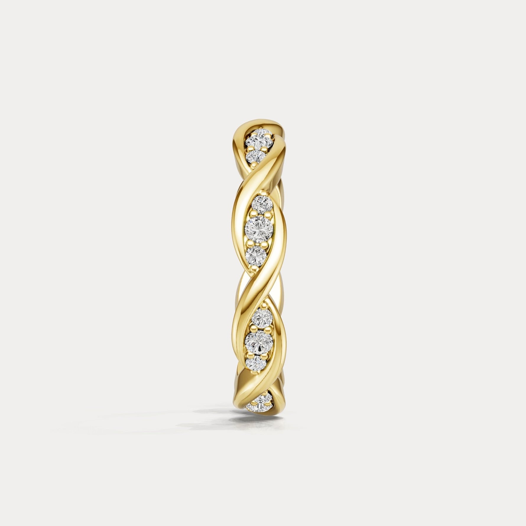 Round Lab - Grown Diamond Interwoven Band Ring in Sterling Silver - Rings