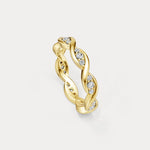 Round Lab - Grown Diamond Interwoven Band Ring in Sterling Silver - Rings