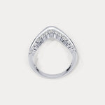 Chevron V - Shaped Lab - Grown Diamond Ring in Sterling Silver - Rings