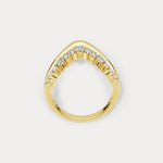 Chevron V - Shaped Lab - Grown Diamond Ring in Sterling Silver - Rings