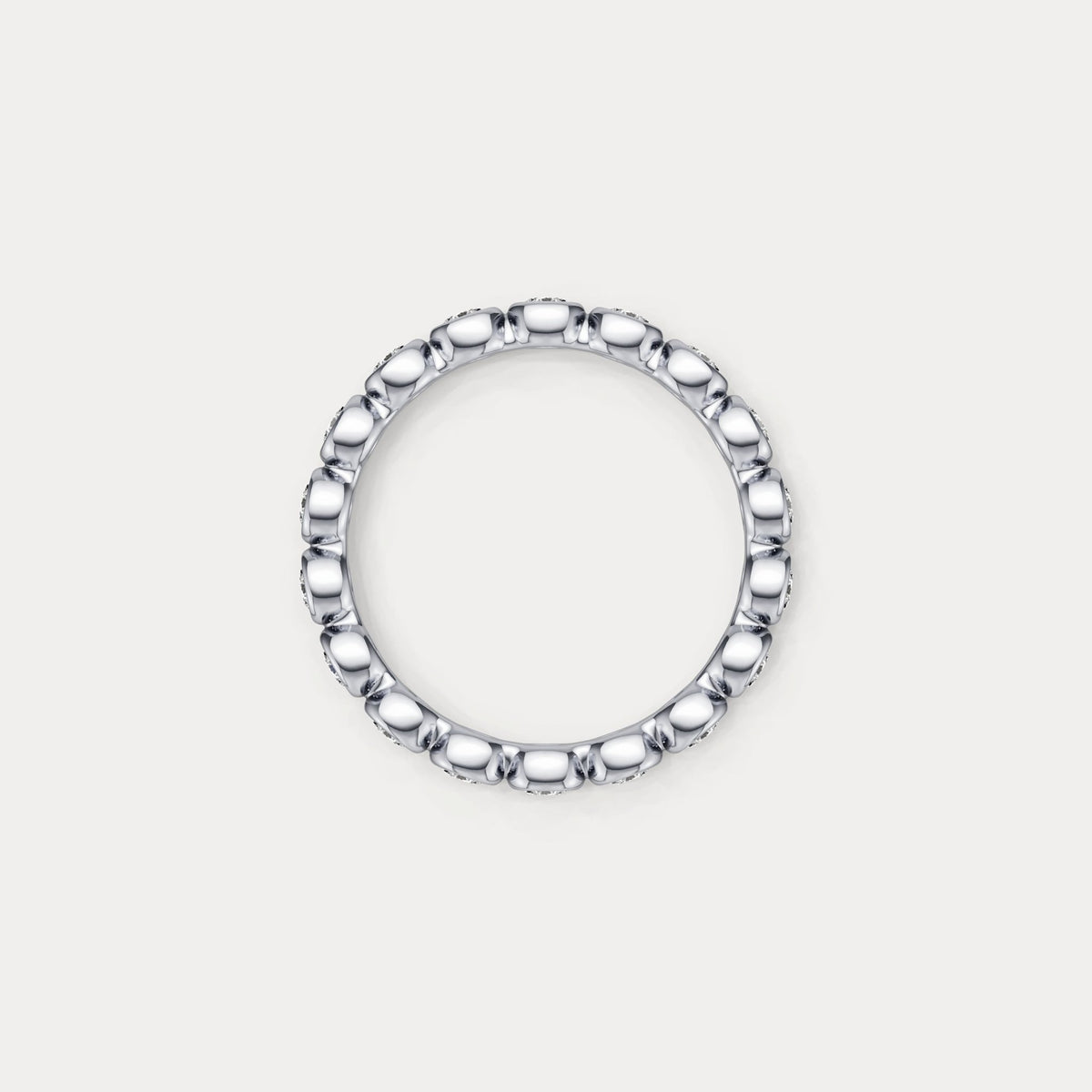 1CTW Round Lab - Grown Diamond Bezel - Set Eternity Band in 14K Gold/Platinum - Rings