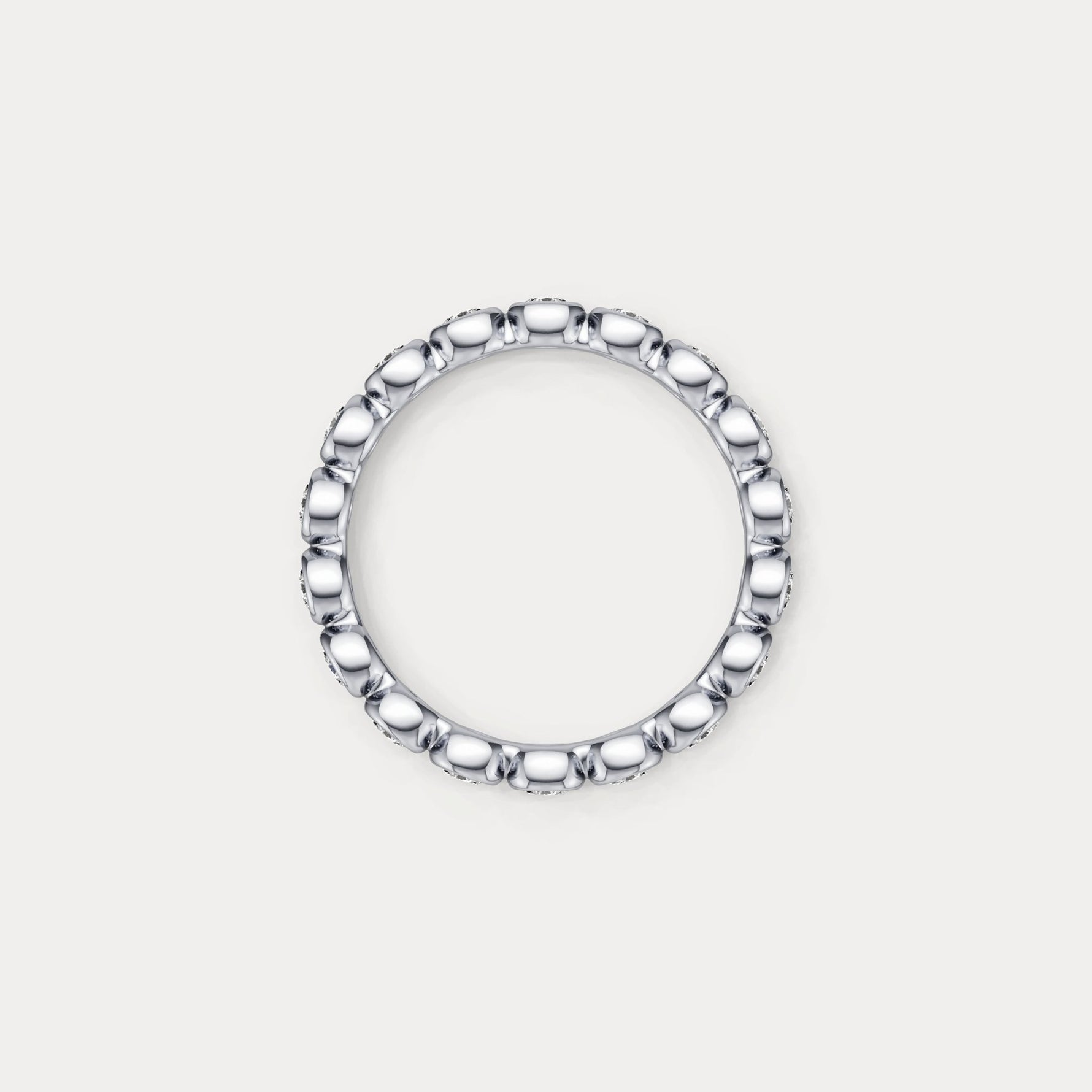 1CTW Round Lab - Grown Diamond Bezel - Set Eternity Band in 14K Gold/Platinum - Rings