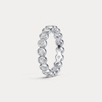 1CTW Round Lab - Grown Diamond Bezel - Set Eternity Band in 14K Gold/Platinum - Rings