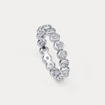 1CTW Round Lab - Grown Diamond Bezel - Set Eternity Band in 14K Gold/Platinum - Rings