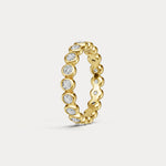 1CTW Round Lab - Grown Diamond Bezel - Set Eternity Band in 14K Gold/Platinum - Rings