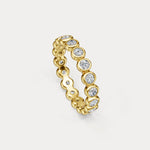 1CTW Round Lab - Grown Diamond Bezel - Set Eternity Band in 14K Gold/Platinum - Rings