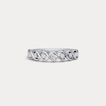 Round Lab - Grown Diamond Twist Band Ring in Sterling Silver - Rings