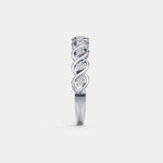 Round Lab - Grown Diamond Twist Band Ring in Sterling Silver - Rings