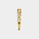 Round Lab - Grown Diamond Twist Band Ring in Sterling Silver - Rings