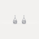 Lab - Grown Diamond Teardrop Stud Earrings in Sterling Silver - Earrings