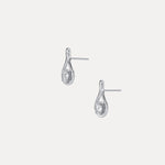Lab - Grown Diamond Teardrop Stud Earrings in Sterling Silver - Earrings