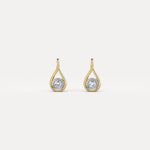 Lab - Grown Diamond Teardrop Stud Earrings in Sterling Silver - Earrings