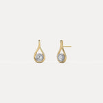 Lab - Grown Diamond Teardrop Stud Earrings in Sterling Silver - Earrings
