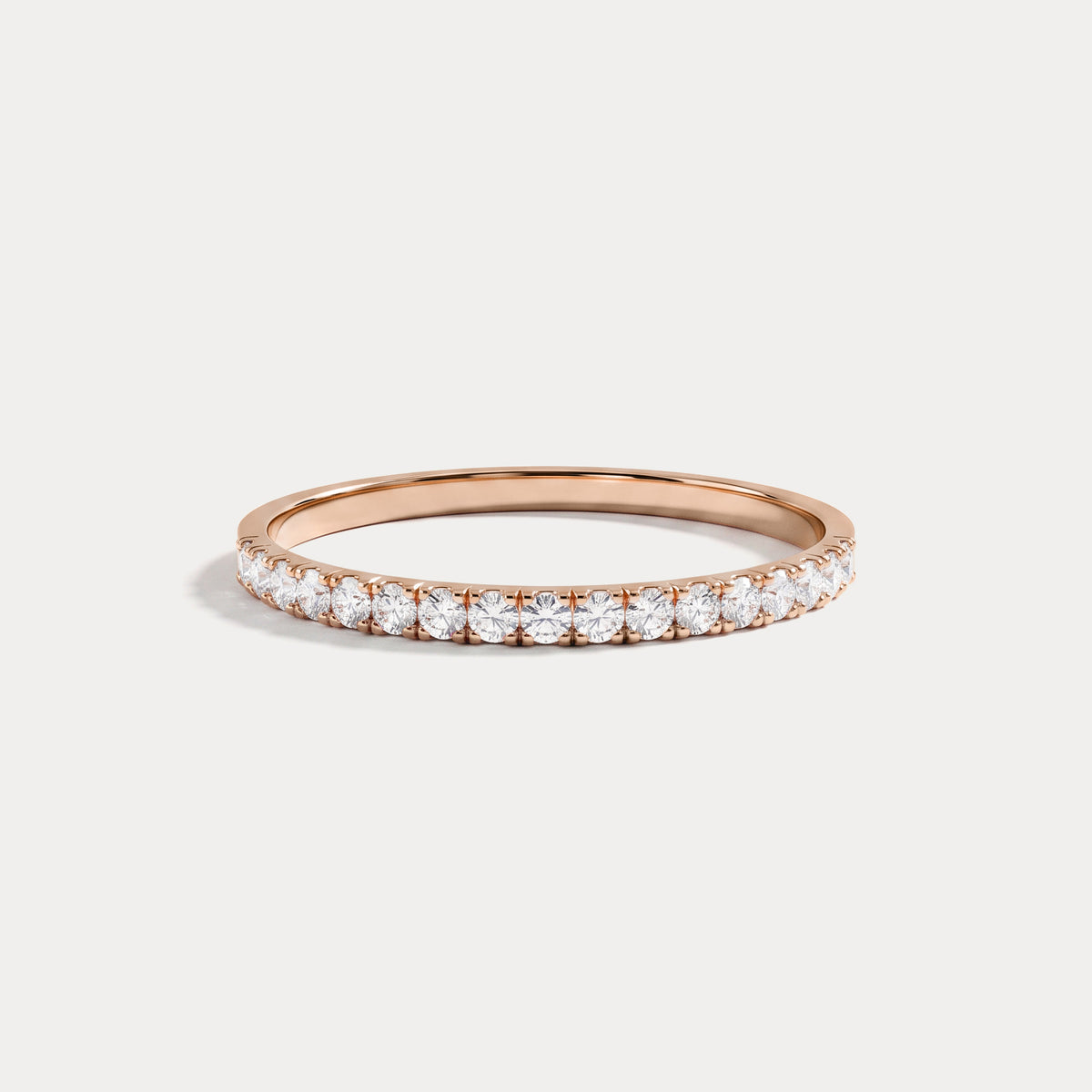 Lab Diamonds Stackable Pave Wedding Band - Rings