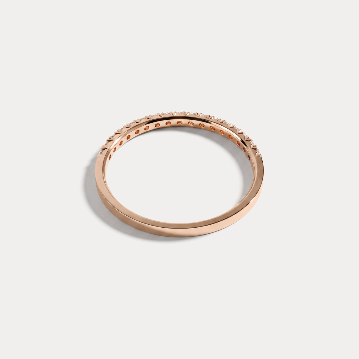 Lab Diamonds Stackable Pave Wedding Band - Rings