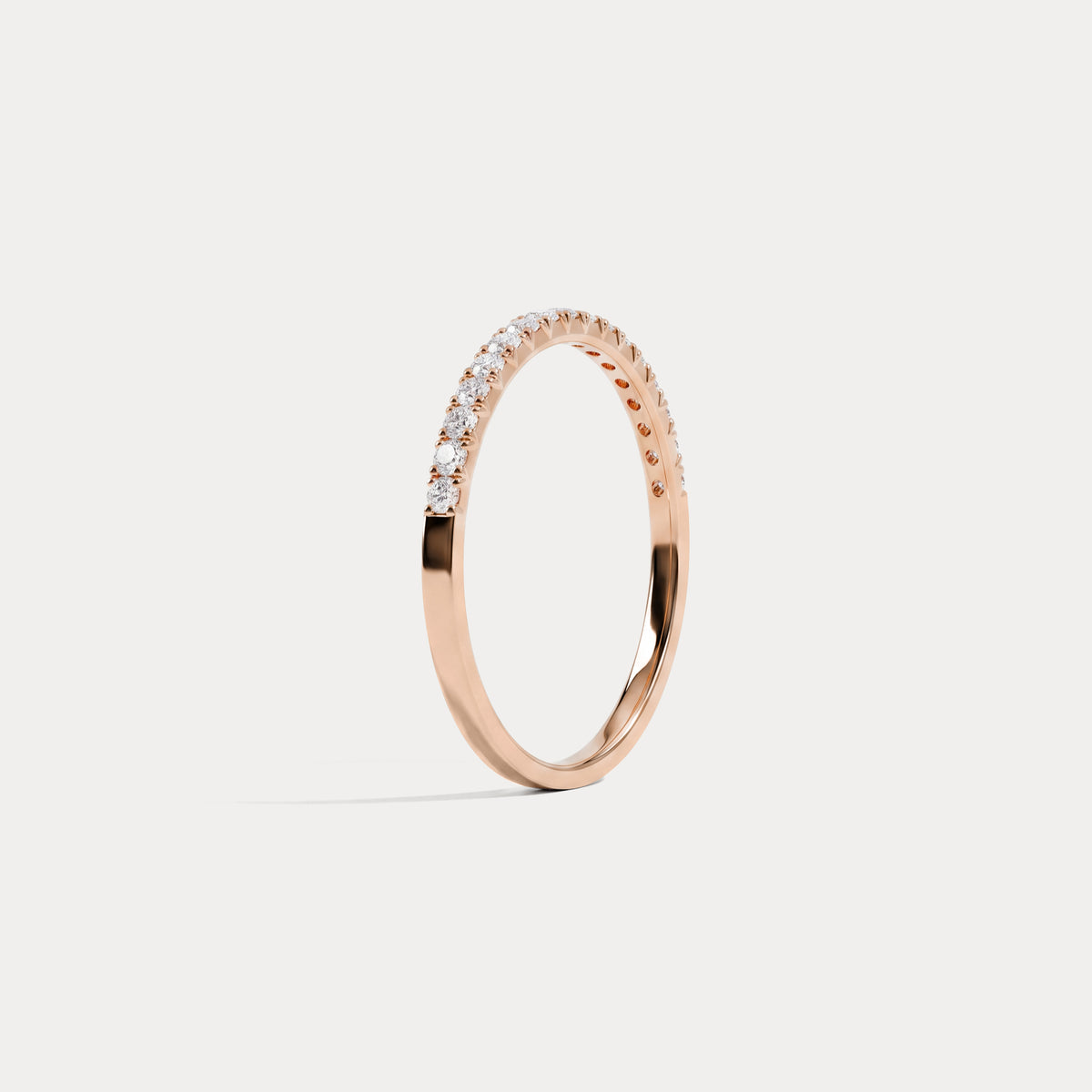 Lab Diamonds Stackable Pave Wedding Band - Rings