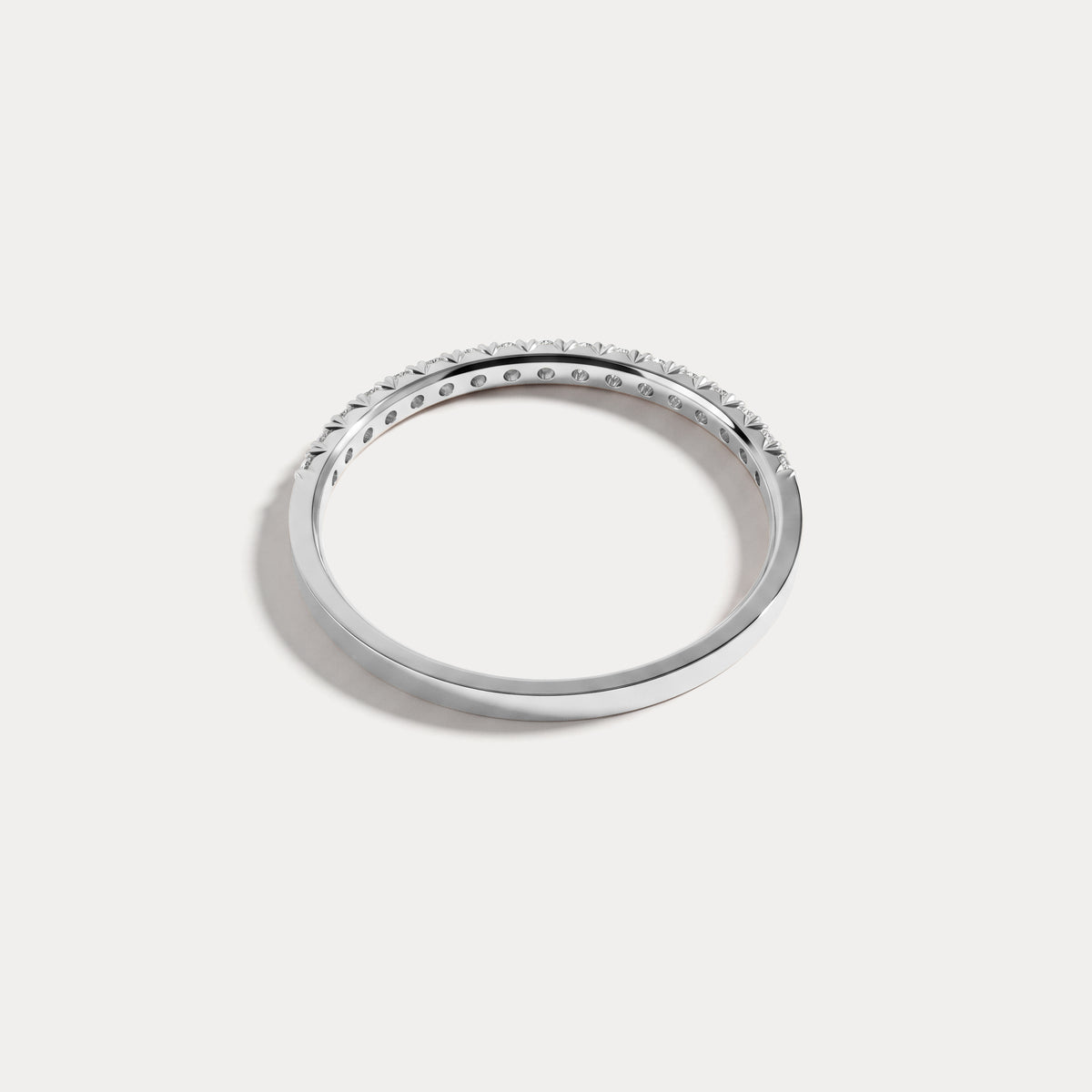 Lab Diamonds Stackable Pave Wedding Band - Rings