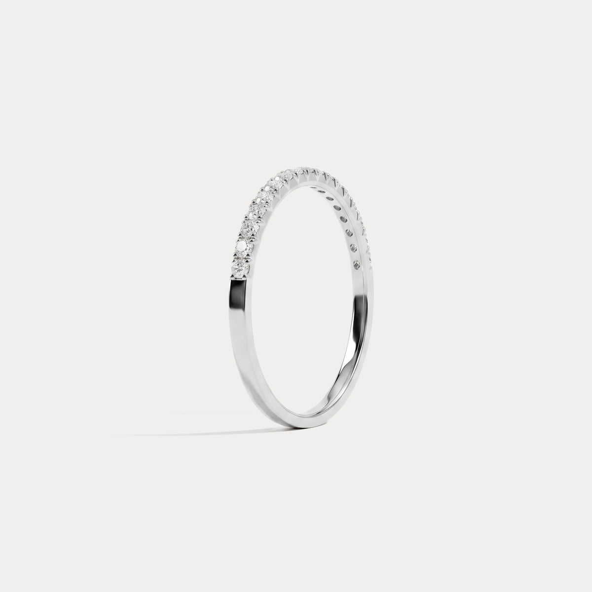 Lab Diamonds Stackable Pave Wedding Band - Rings