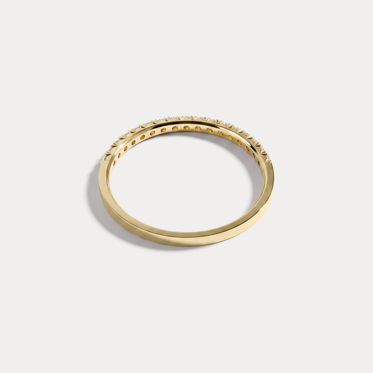 Lab Diamonds Stackable Pave Wedding Band - Rings