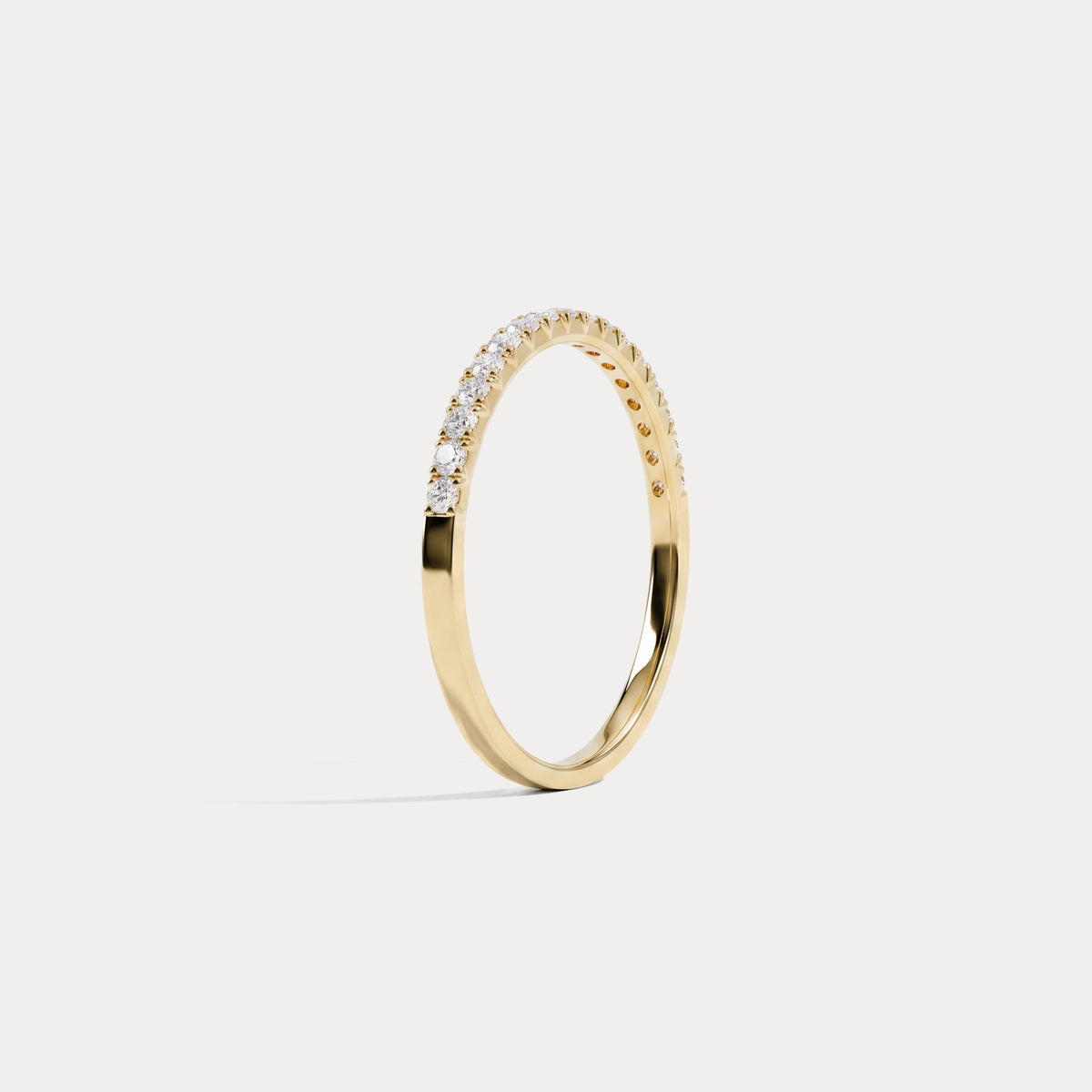 Lab Diamonds Stackable Pave Wedding Band - Rings