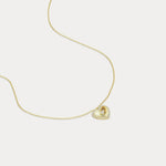 Fluted Heart Lab - Grown Diamond Accent Pendant Necklace in Sterling Silver - Necklaces