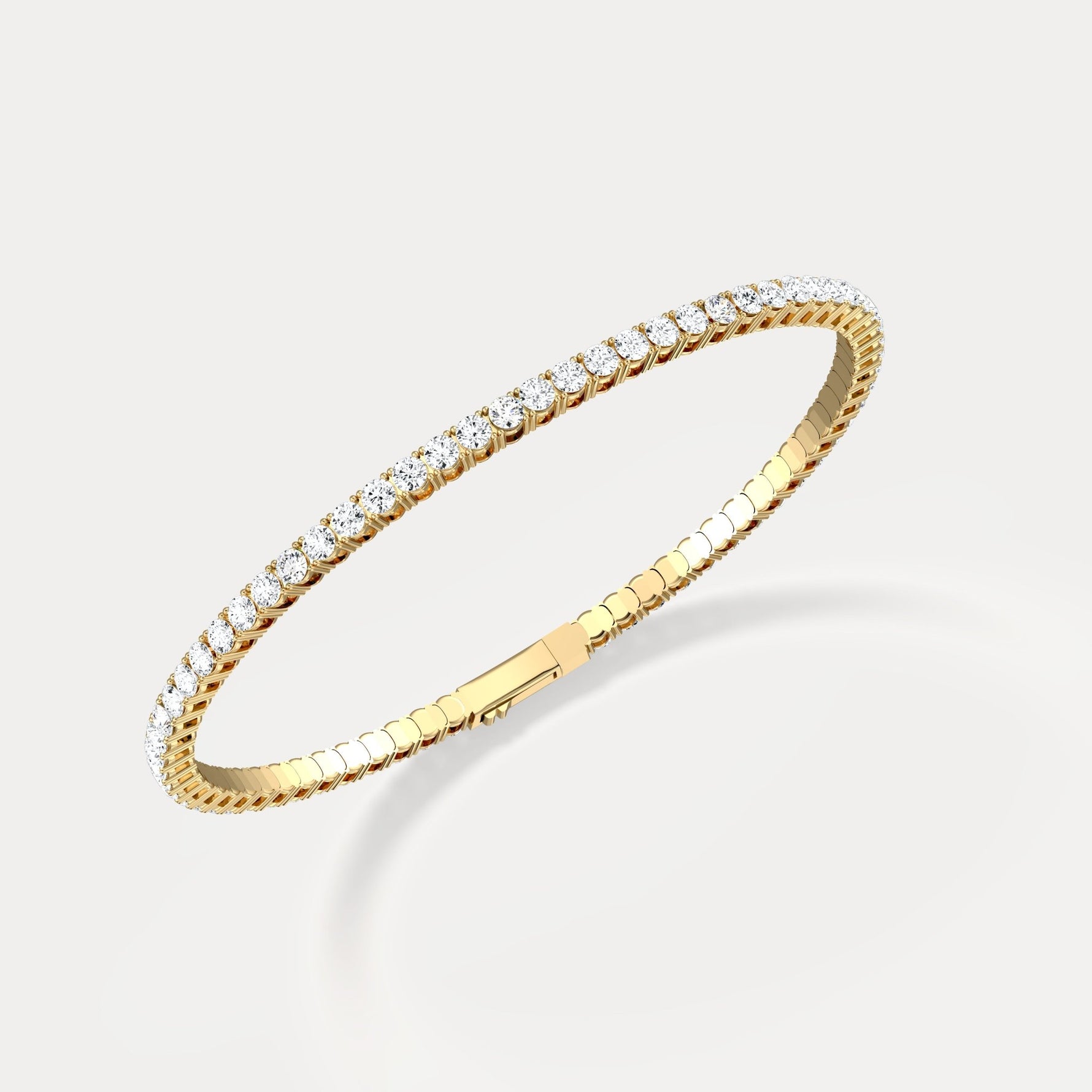 925 Sterling Silver Moissanite Flexible Bangle Bracelet - Bracelets