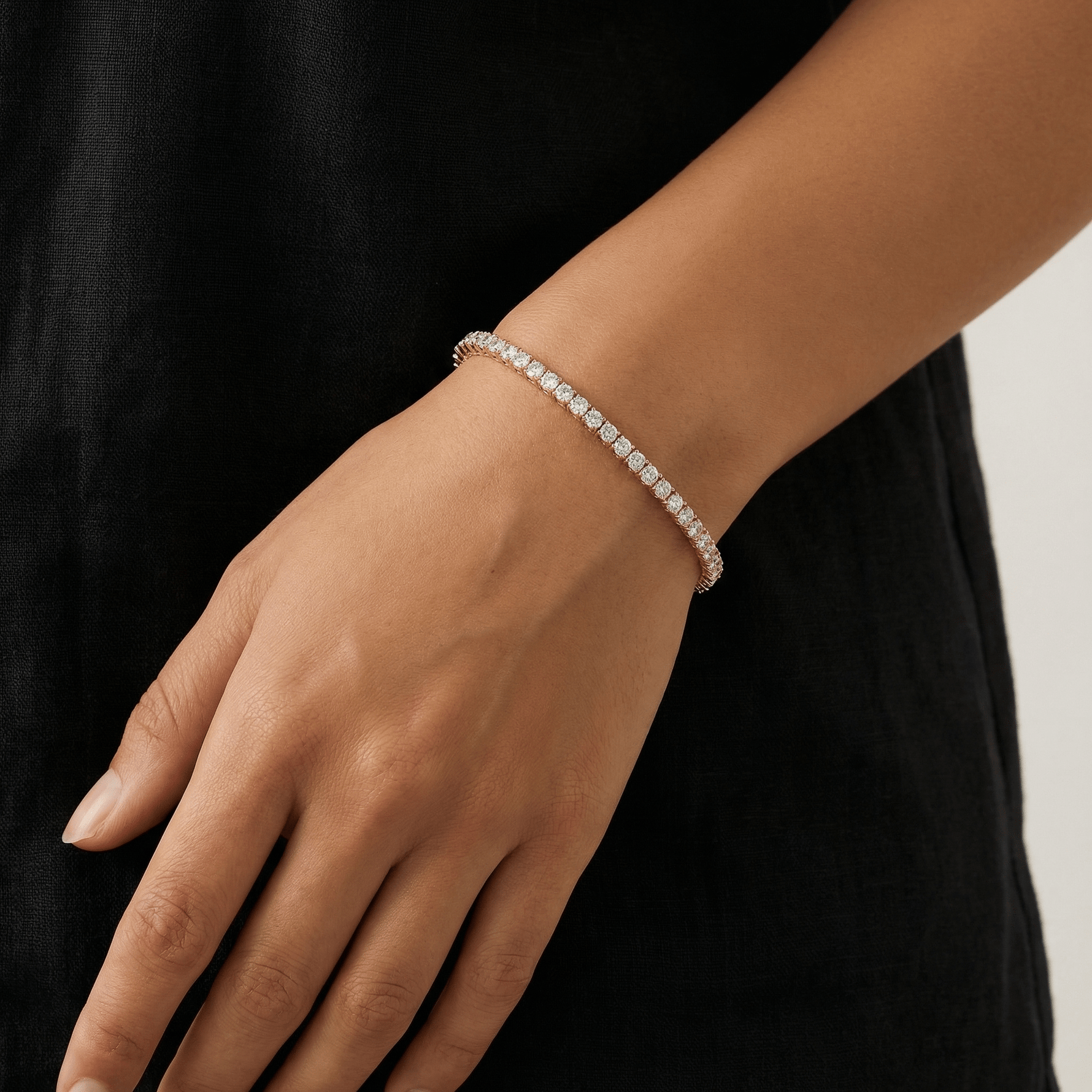 3Carat Lab - Grown Diamond Tennis Bracelet in 14K Gold/Platinum – Classic & Timeless - Bracelets