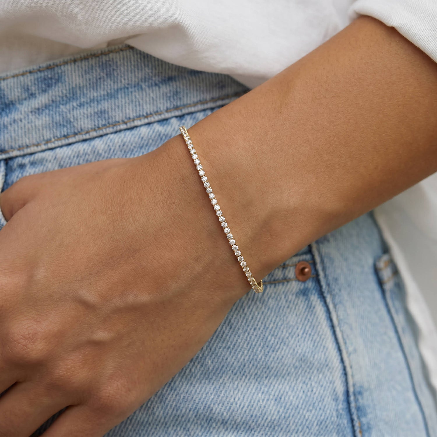 1.67 CTW Round Lab-Grown Diamond Tennis Bracelet - Bracelets