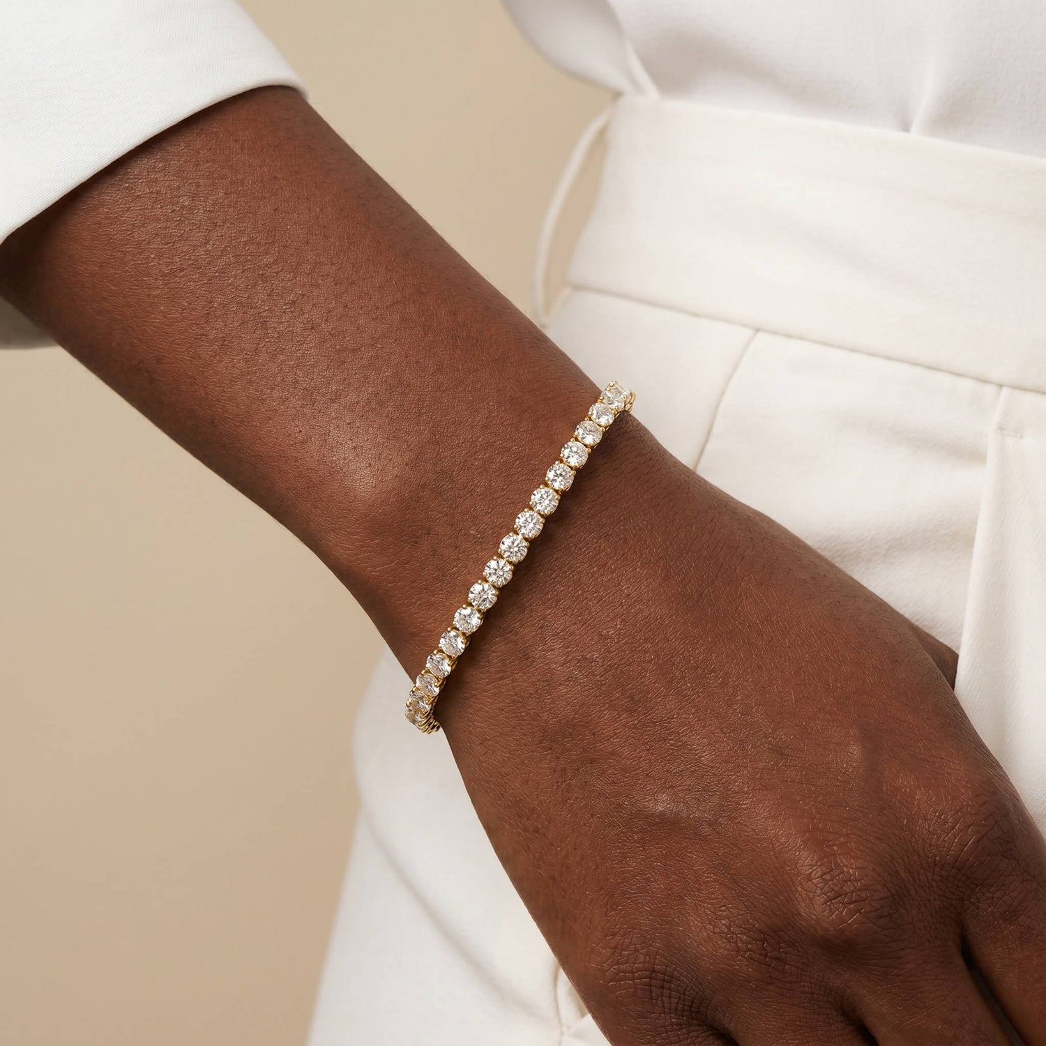 12.00 CTW Round Lab-Grown Diamond Tennis Bracelet - Bracelets