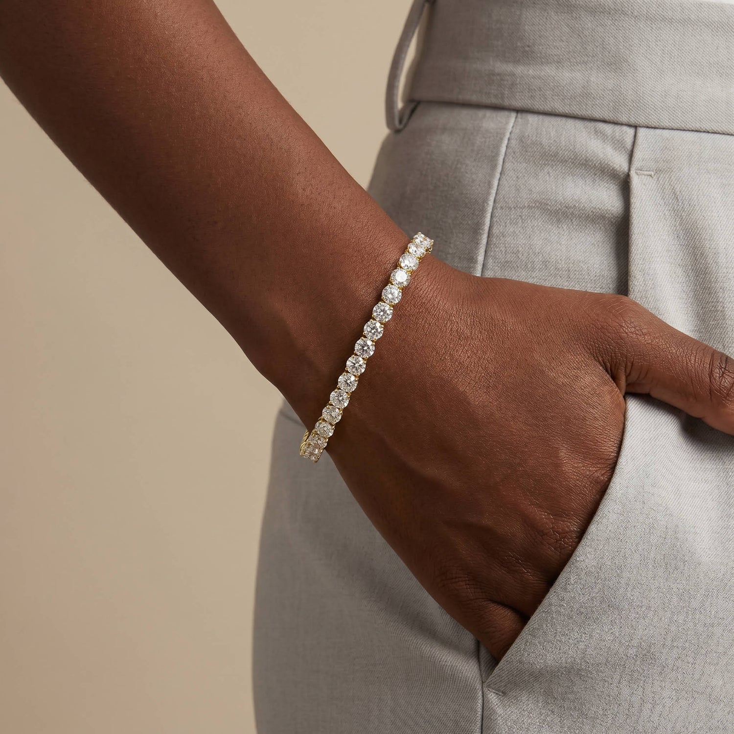 18.00 CTW Round Lab-Grown Diamond Tennis Bracelet - Bracelets