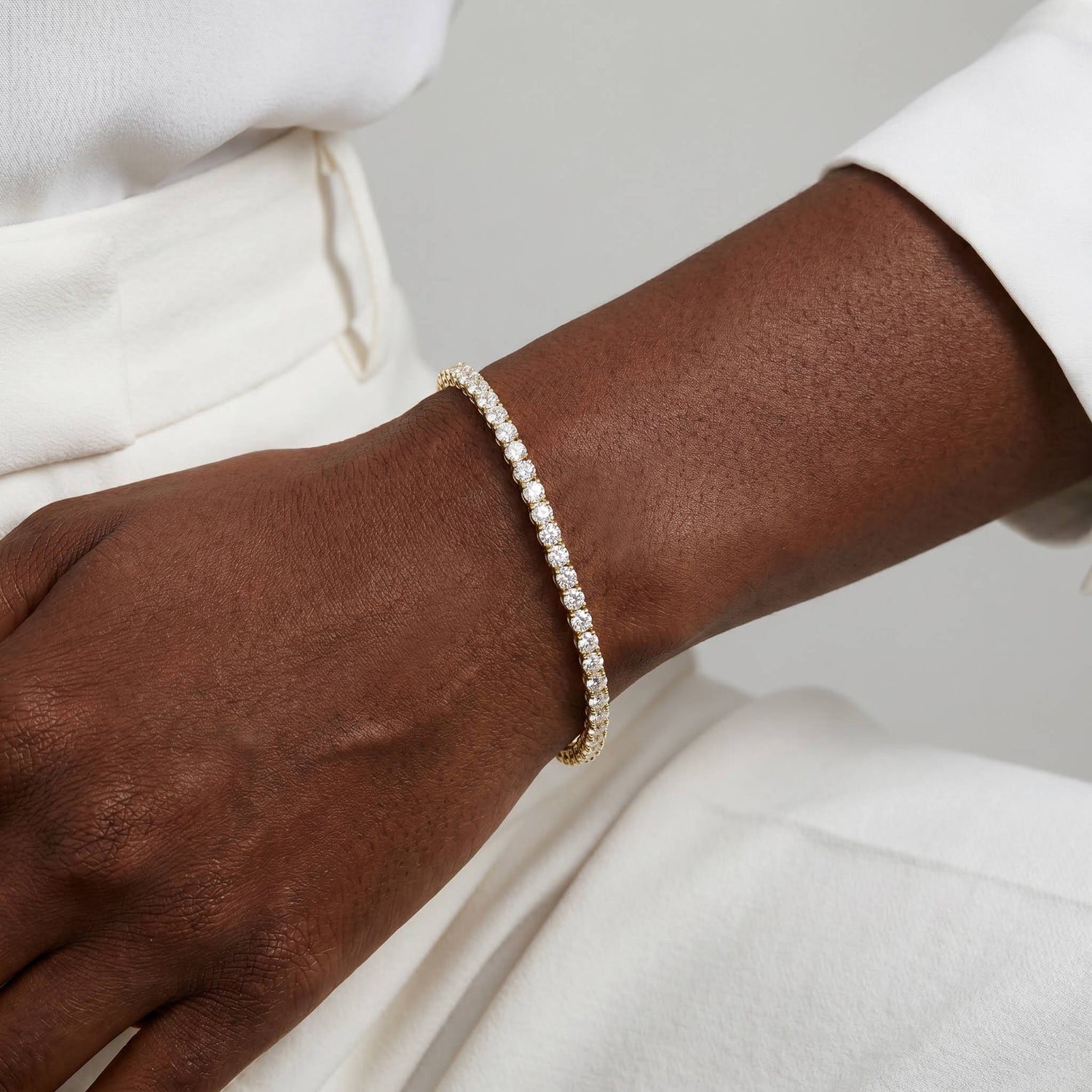 7.00 CTW Round Lab-Grown Diamond Tennis Bracelet - Bracelets