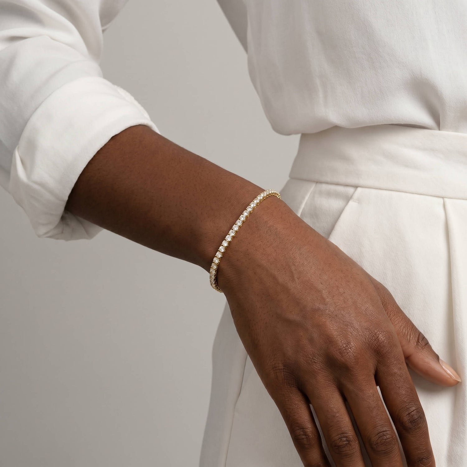 5.70 CTW Round Lab-Grown Diamond Tennis Bracelet - Bracelets