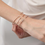 Graduated Lab - Grown Diamond Open Cuff Bangle in 14K Gold/Platinum - Bracelets