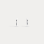 12mm Minimalist Lab - Grown Diamond Huggie Hoop Earrings in 14K Gold/Platinum - Earrings
