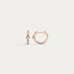 12mm Lab - Grown Diamond Heart Huggie Hoop Earrings in 14K Gold/Platinum - Earrings