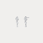 Triple Pear Lab - Grown Diamond Drop Earrings in 14K Solid Gold/Platinum - Earrings